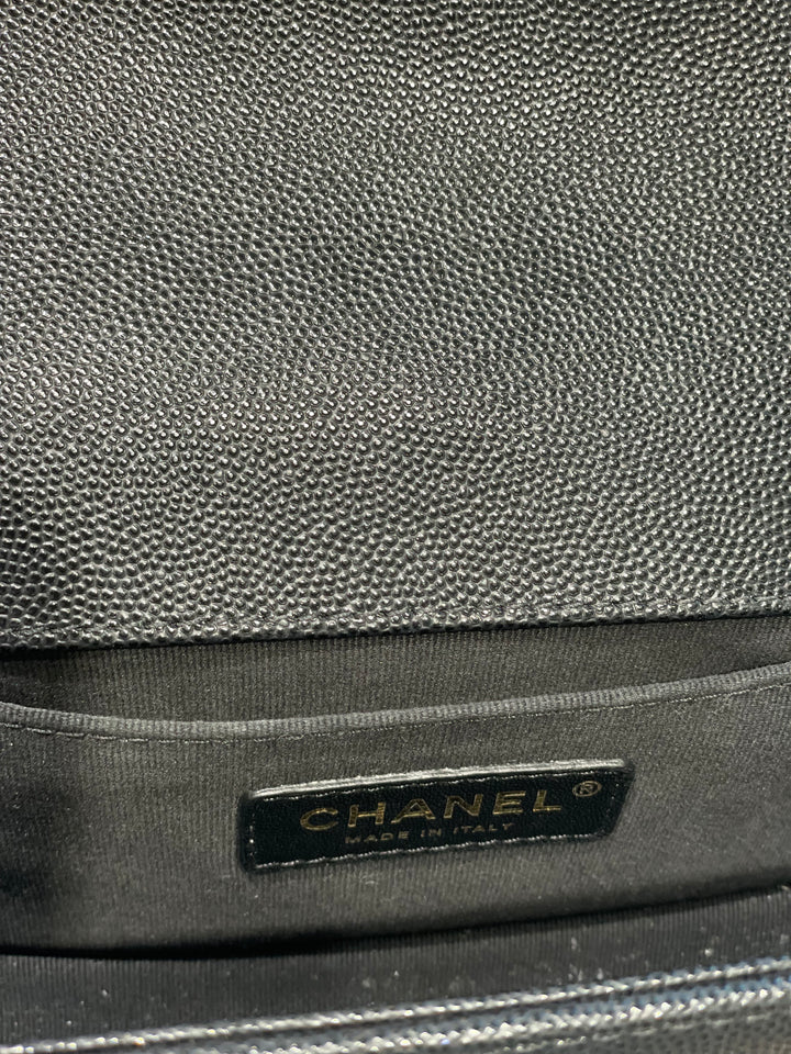 CHANEL CAVIAR QUILTED SMALL FLAP BOY BAG