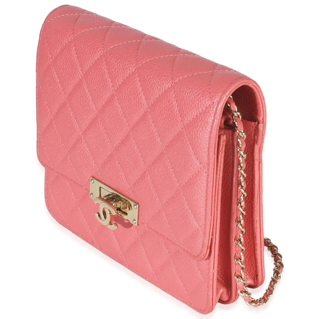 CHANEL CAVIAR QUILTED WALLET ON A CHAIN