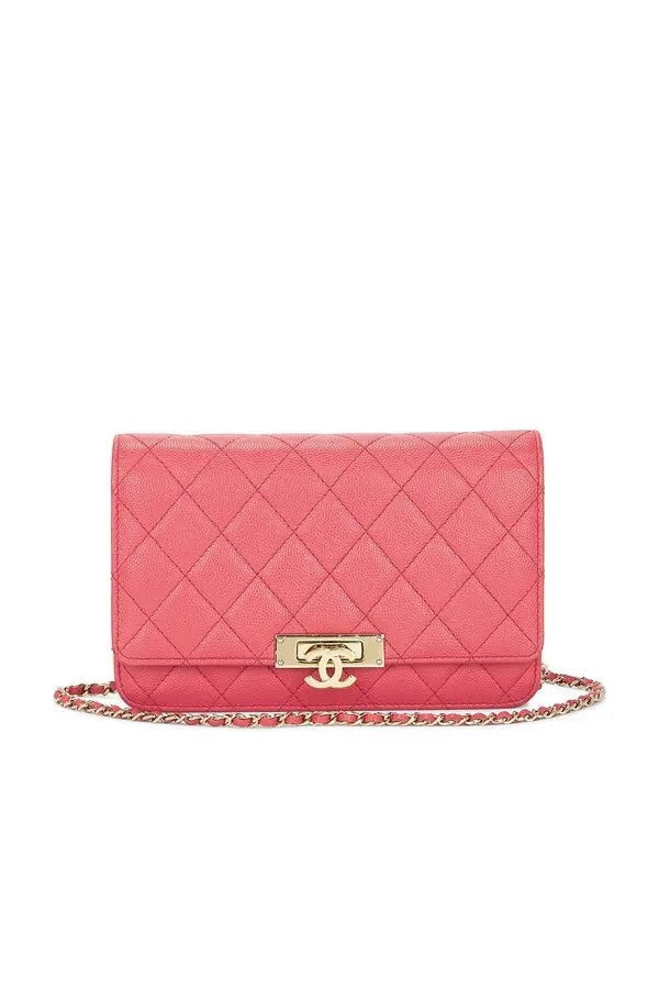 CHANEL CAVIAR QUILTED WALLET ON A CHAIN