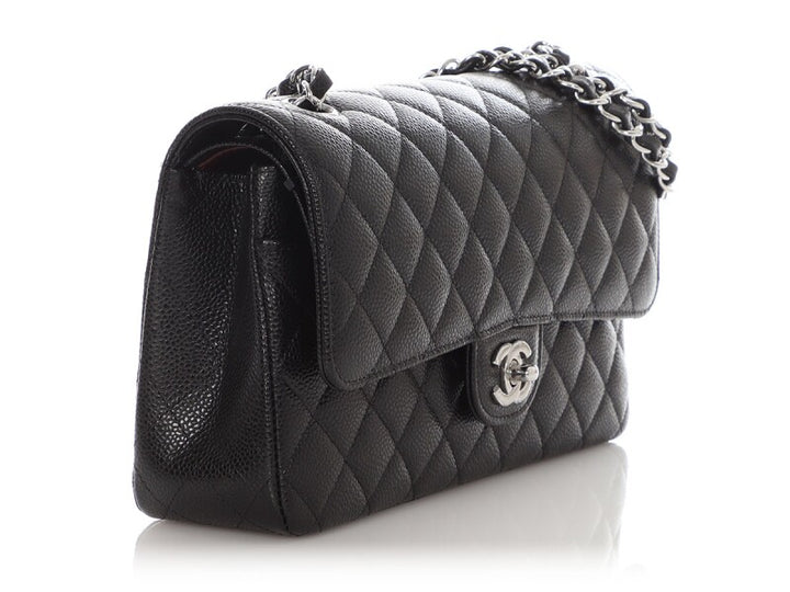CHANEL CLASSIC  CAVIAR QUILTED DOUBLE FLAP MEDIUM BAG