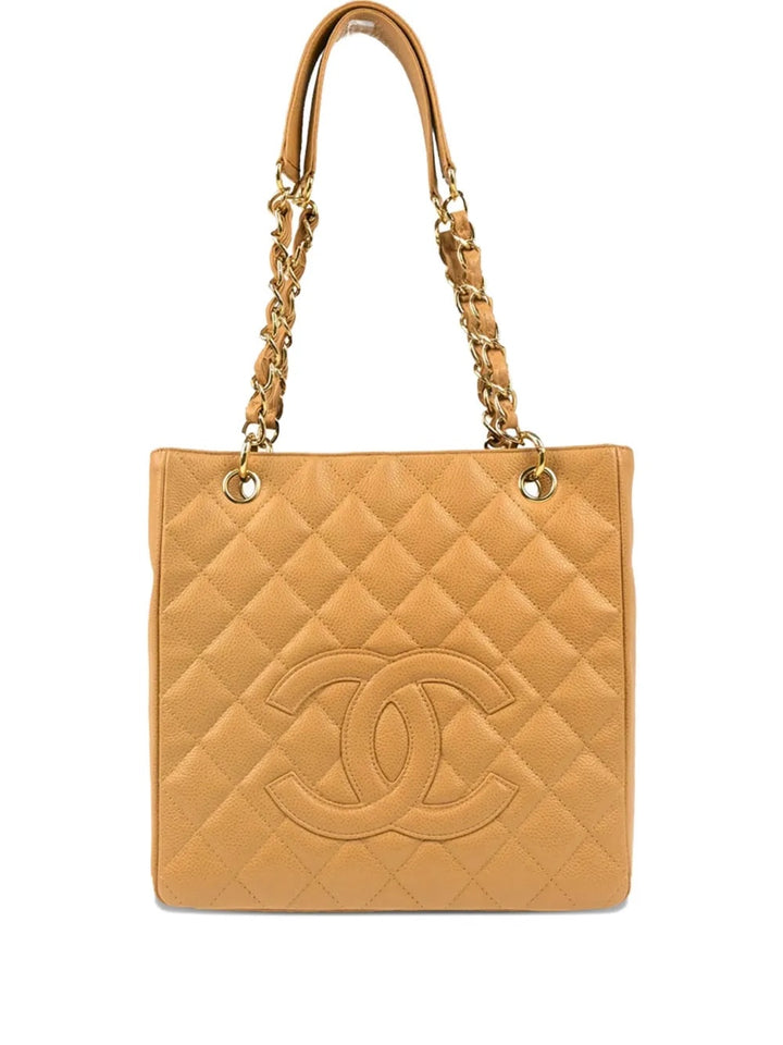 CHANEL CAVIAR QUILTED PETITE SHOPPING TOTE BAG