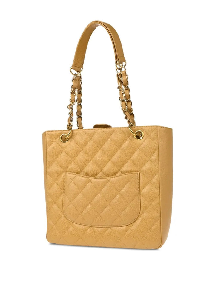 CHANEL CAVIAR QUILTED PETITE SHOPPING TOTE BAG