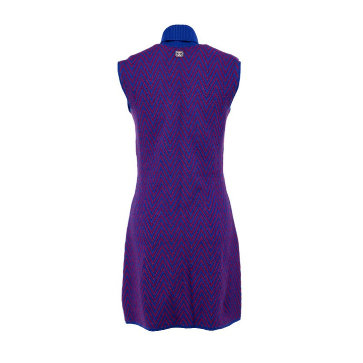 CHANEL CHEVRON CC SLEEVELESS CASHMERE KNIT DRESS