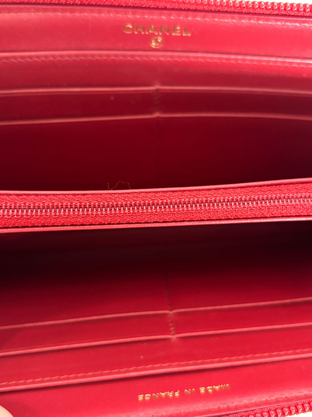 CHANEL CHEVRON QUILTED LAMBSKIN LEATHER BOY YEN WALLET
