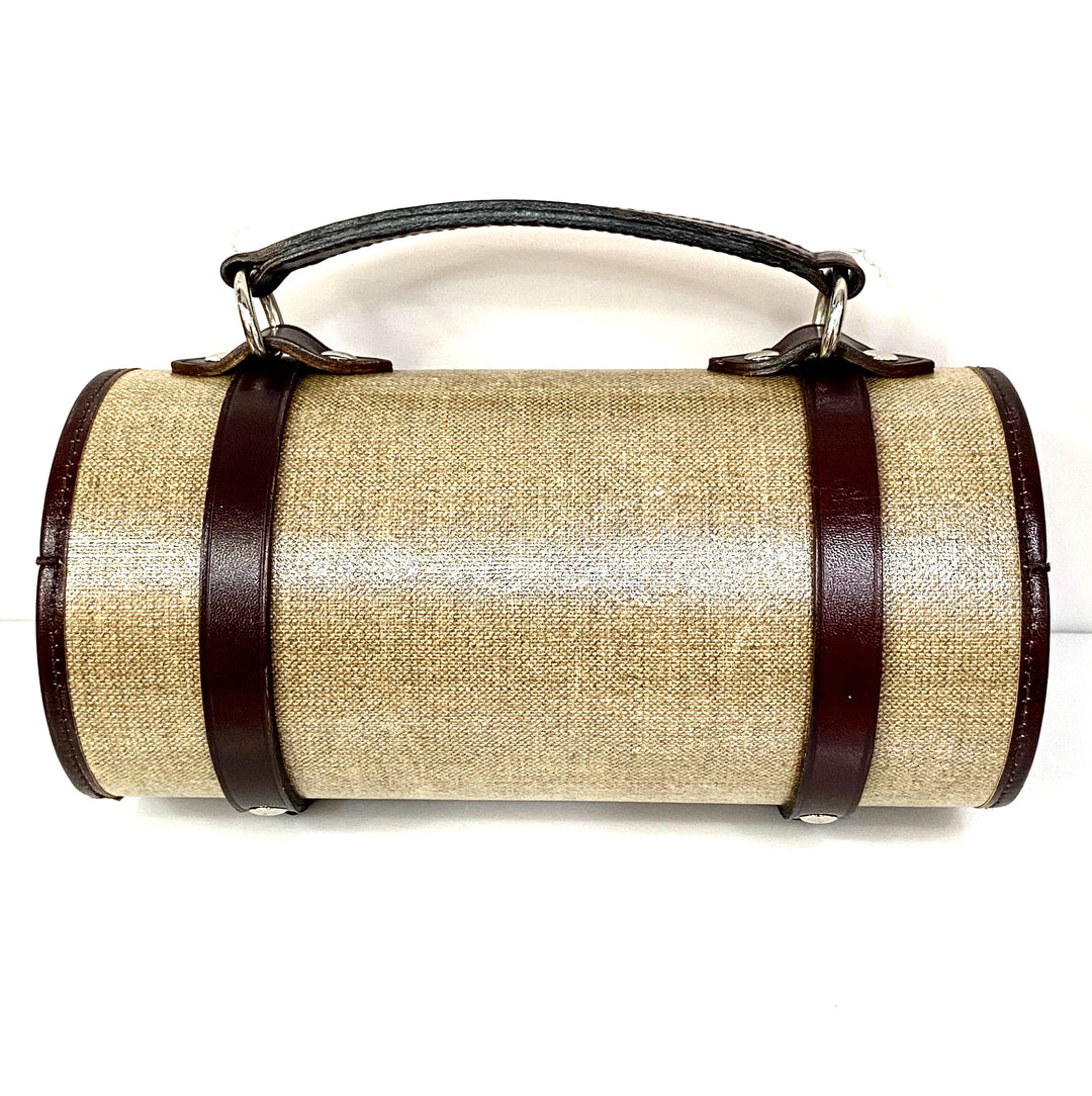 CHANEL CLASSIC TAN MINI BARREL HANDBAG