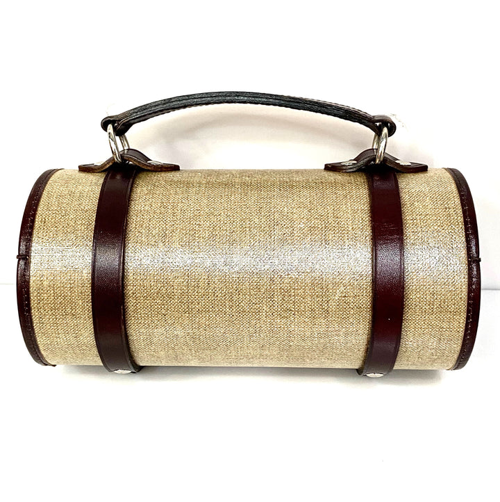 CHANEL CLASSIC TAN MINI BARREL HANDBAG