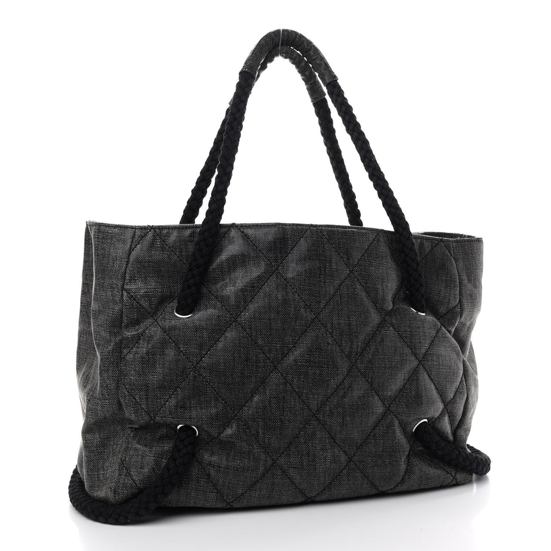 CHANEL COATET CANVAS LARGE CC TOTE BAG