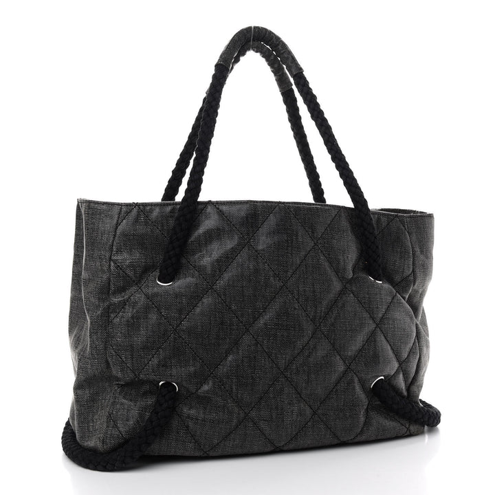 CHANEL COATET CANVAS LARGE CC TOTE BAG