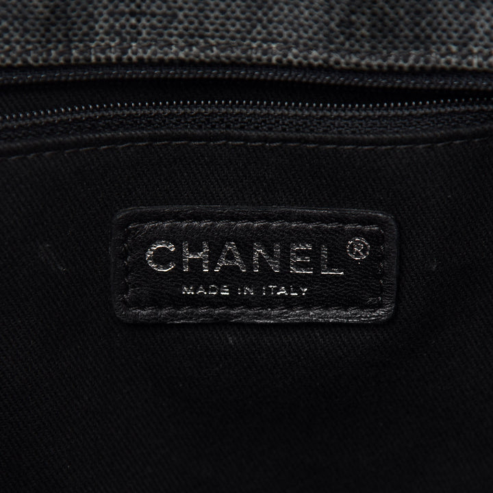 CHANEL COATET CANVAS LARGE CC TOTE BAG