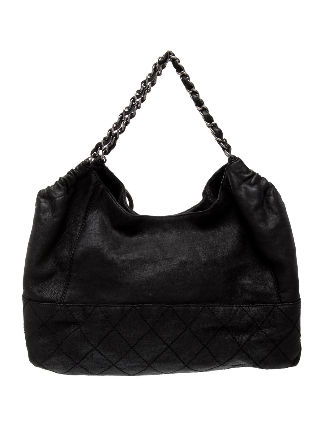 CHANEL COCO CABAS LAMBSKIN LEATHER SHOULDER BAG