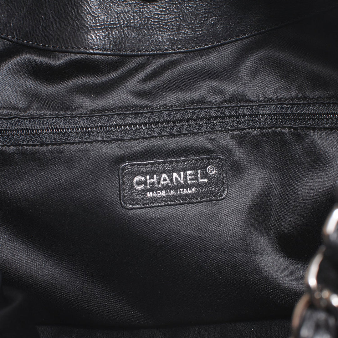CHANEL COCO CABAS LAMBSKIN LEATHER SHOULDER BAG