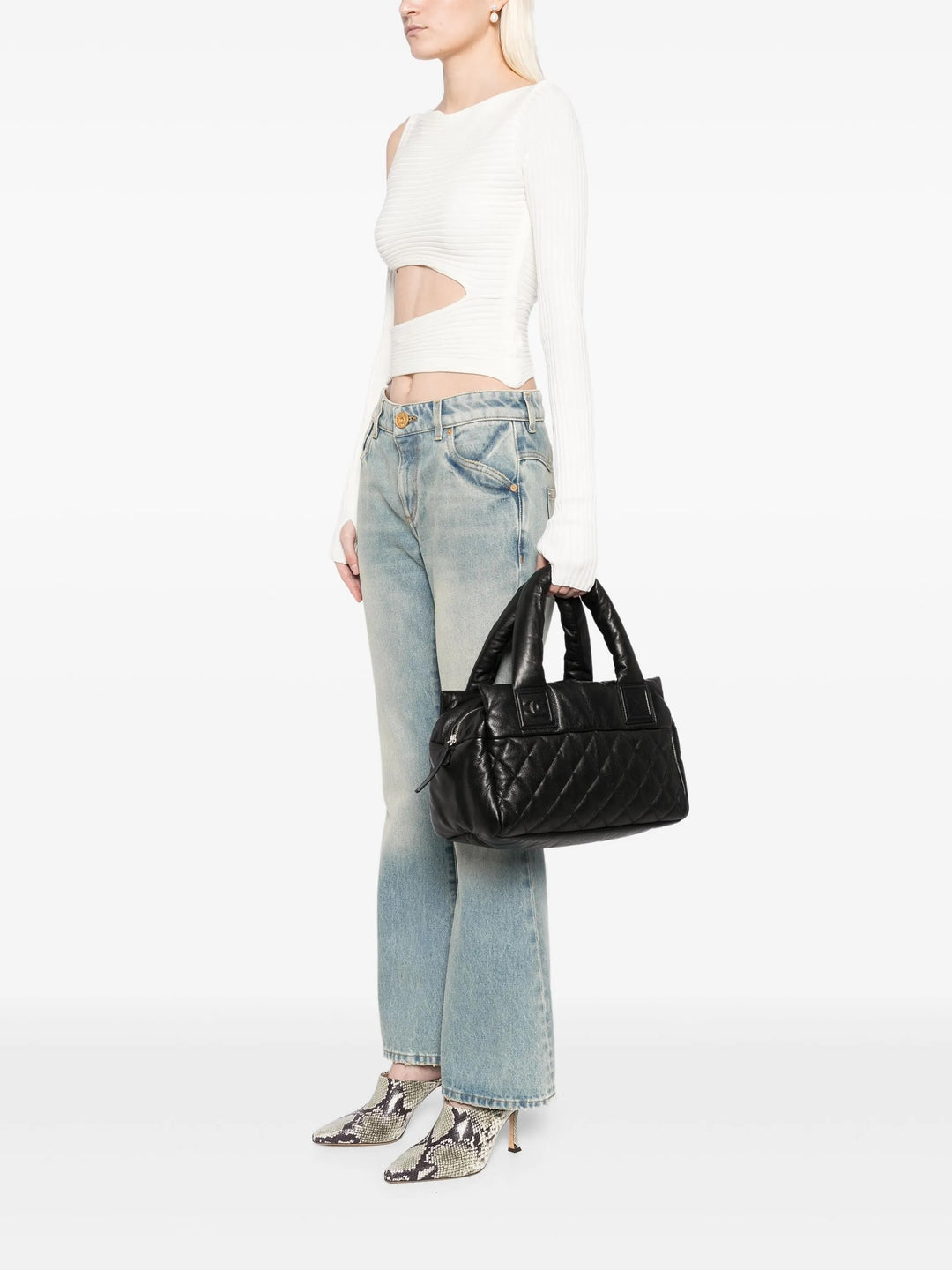 CHANEL NYLON COCO COCOON ZIPPED TOTE BAG