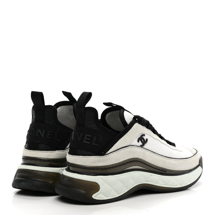 CHANEL FABRIC SUEDE CALFSKIN CC SNEAKERS