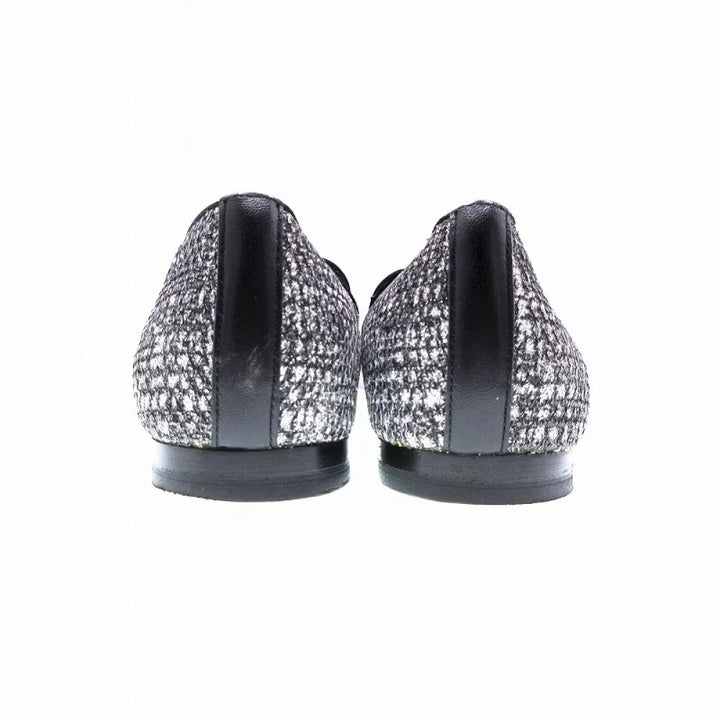 CHANEL FANTASY TWEED GROSGRAIN CC MOCCASIN LOAFERS
