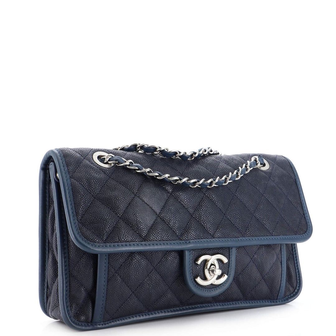 CHANEL FRENCH RIVIERA QUILTED CAVIAR MEDIUM FLAP BAG