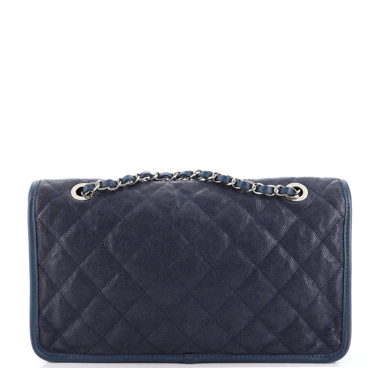 CHANEL FRENCH RIVIERA QUILTED CAVIAR MEDIUM FLAP BAG