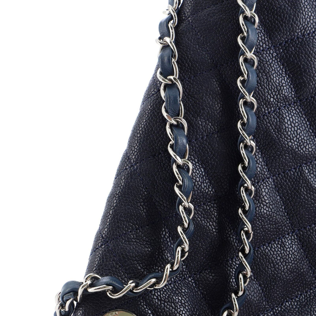 CHANEL FRENCH RIVIERA QUILTED CAVIAR MEDIUM FLAP BAG