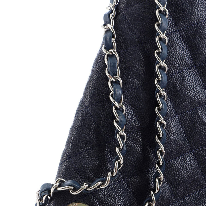 CHANEL FRENCH RIVIERA QUILTED CAVIAR MEDIUM FLAP BAG