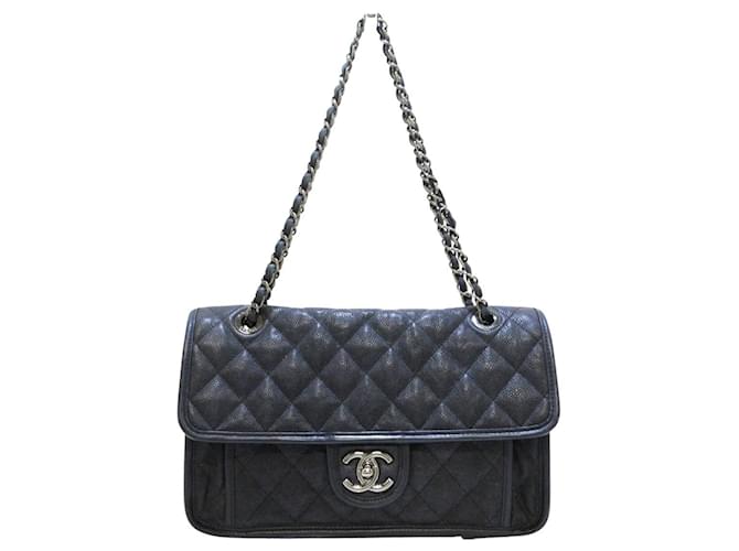 CHANEL FRENCH RIVIERA QUILTED CAVIAR MEDIUM FLAP BAG – Caroline's