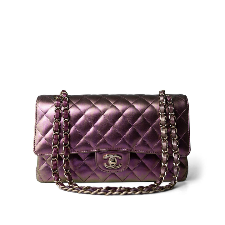 CHANEL IRIDESCENT MEDIUM QUILTED LAMBSKIN DOUBLE FLAP BAG