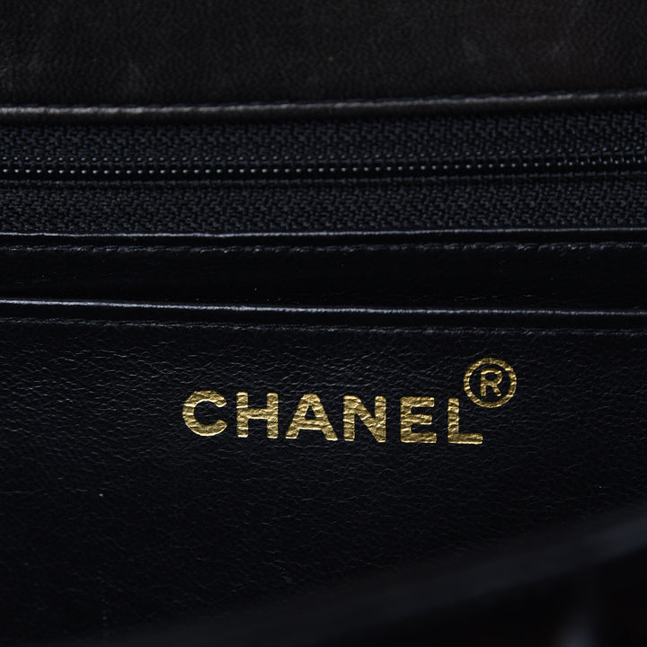 CHANEL JUMBO MADEMOISELLE VERTICAL QUILT VINTAGE PATENT LEATHER BAG