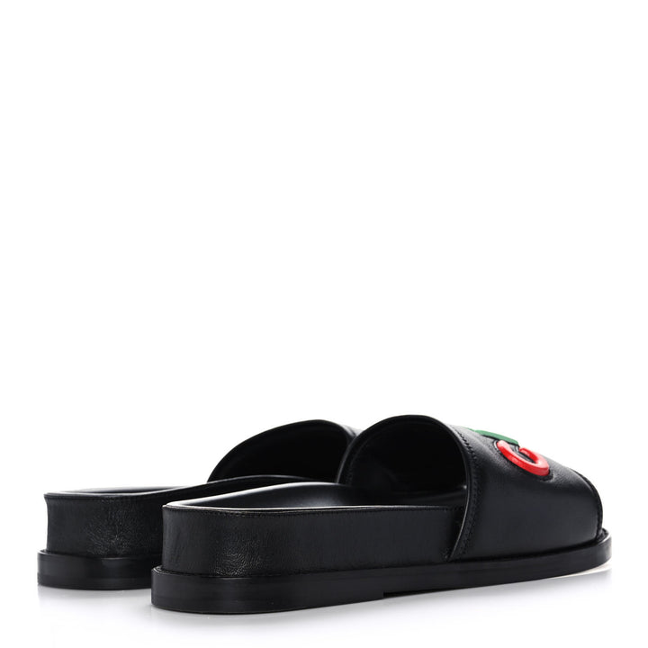 CHANEL LAMBSKIN CHA-NEL SANDLAS MULES