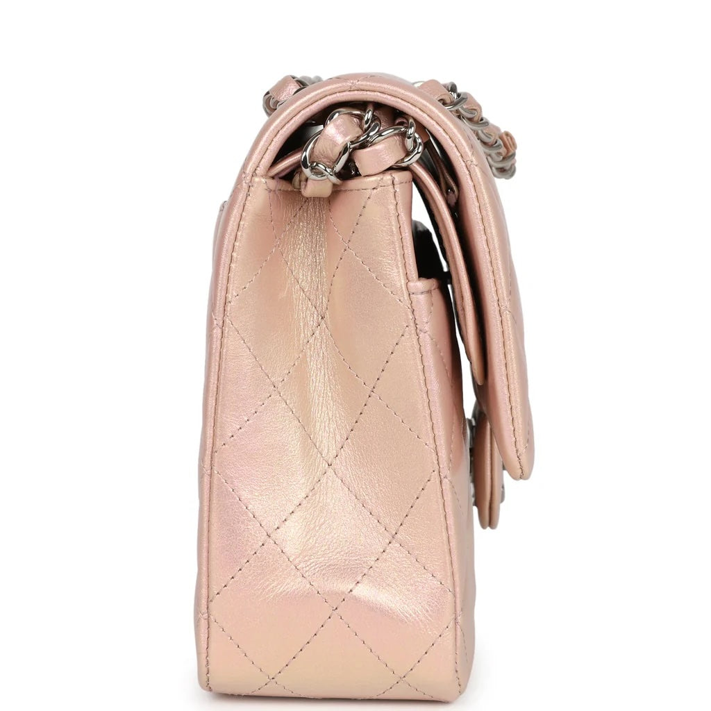 CHANEL CLASSIC METALLIC IRIDESCENT LAMBSKIN MEDIUM DOUBLE FLAP BAG