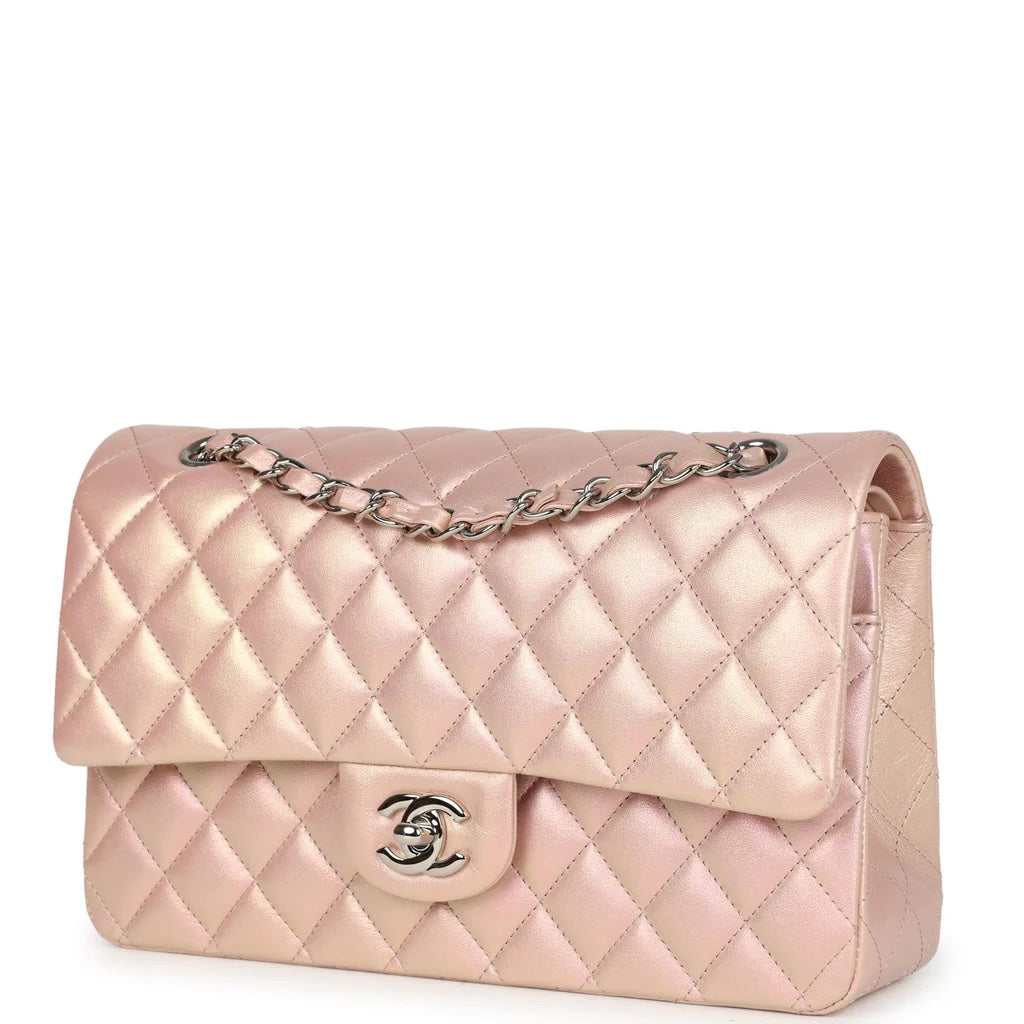 CHANEL CLASSIC METALLIC IRIDESCENT LAMBSKIN MEDIUM DOUBLE FLAP BAG