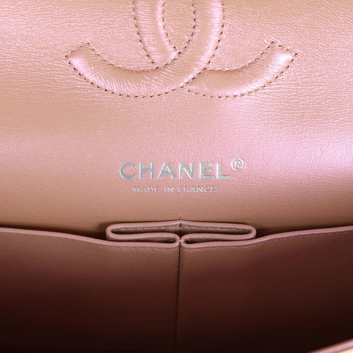 CHANEL CLASSIC METALLIC IRIDESCENT LAMBSKIN MEDIUM DOUBLE FLAP BAG
