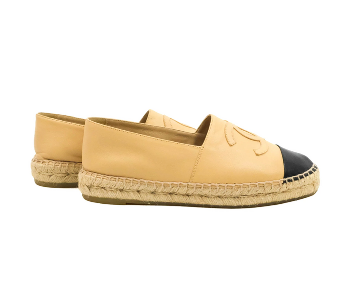 CHANEL CC LAMBSKIN ESPADRILLES