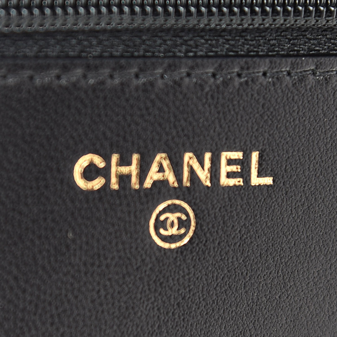 CHANEL CC TIMELESS QUILTED LAMBSKIN LUCKY CHARMS WALLET ON A CHAIN