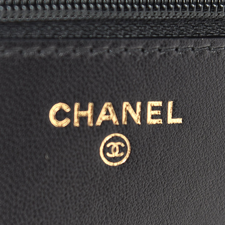 CHANEL CC TIMELESS QUILTED LAMBSKIN LUCKY CHARMS WALLET ON A CHAIN