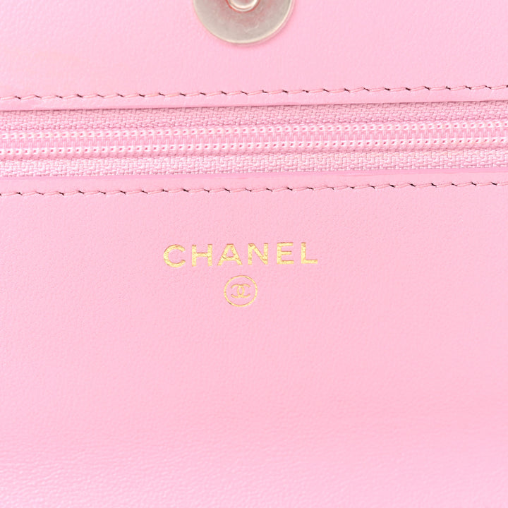 CHANEL QUILTED LAMBSKIN CHANEL 19 WALLET ON CHAIN WOC