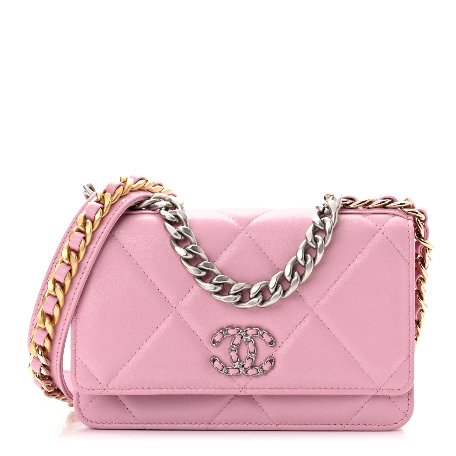 CHANEL QUILTED LAMBSKIN CHANEL 19 WALLET ON CHAIN WOC – Caroline's