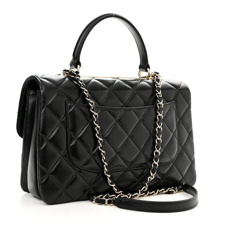 CHANEL QUILTED LAMBSKIN MEDIUM TRENDY CC HANDLE FLAP BAG