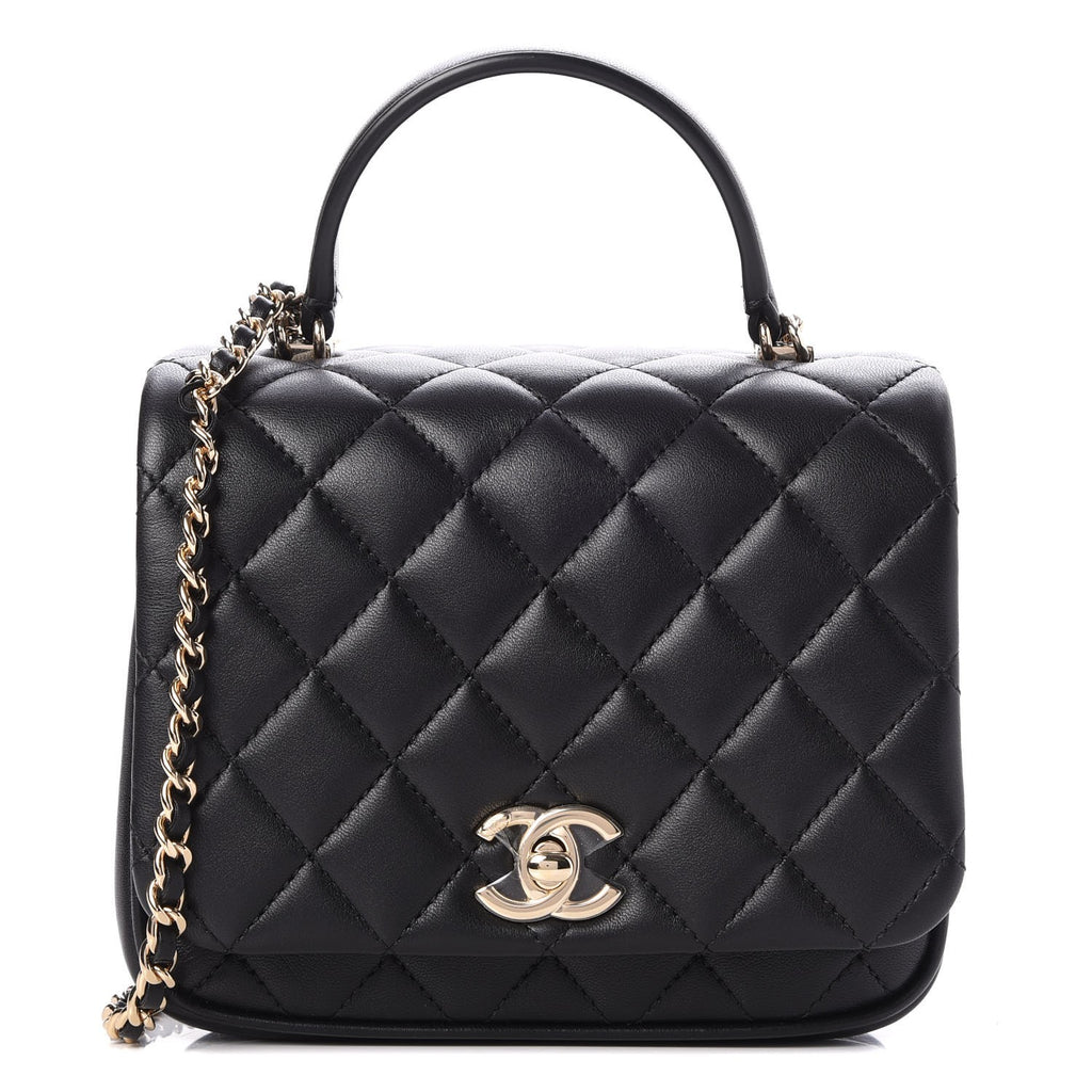 CHANEL Lambskin Quilted Mini Citizen Chic Flap Black 356974