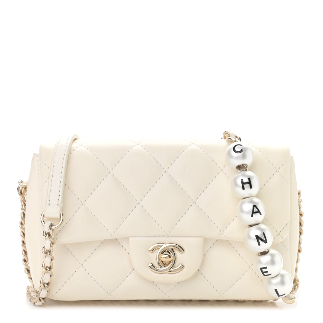 CHANEL QUILTED LAMBSKIN MY PRECIOUS MINI FLAP BAG