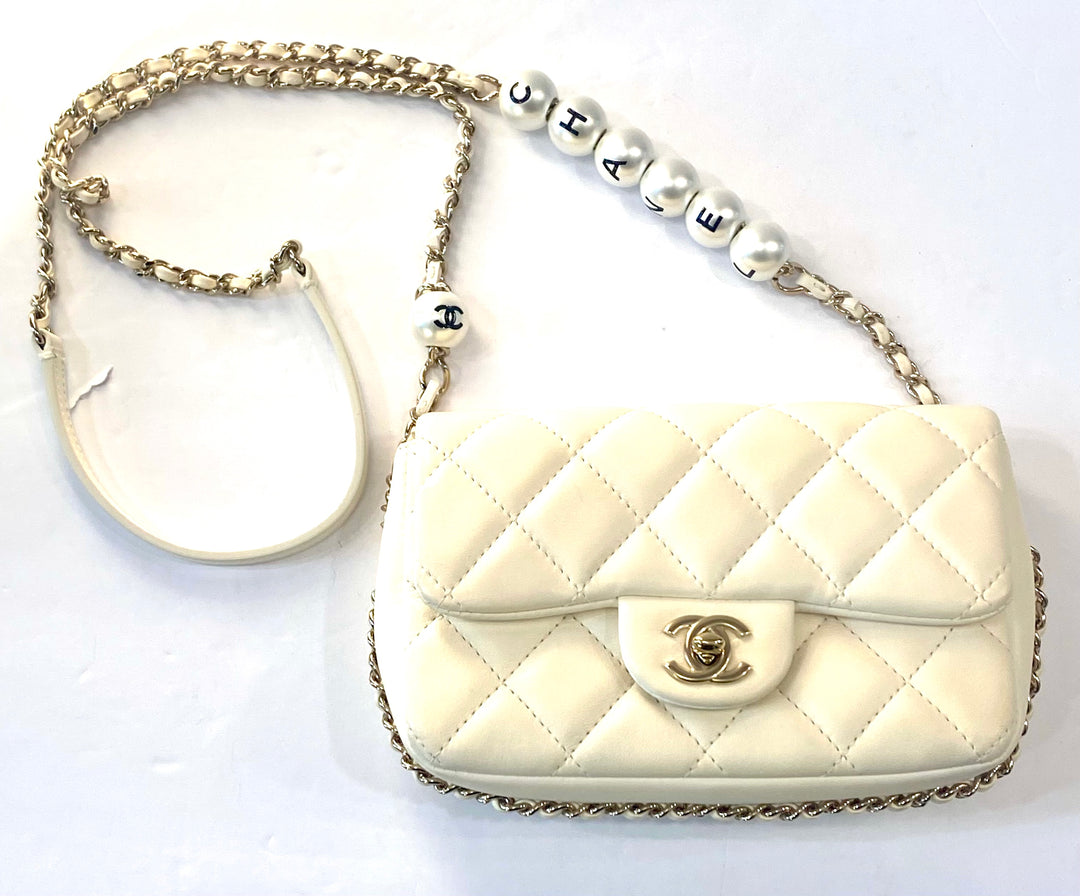 CHANEL QUILTED LAMBSKIN MY PRECIOUS MINI FLAP BAG