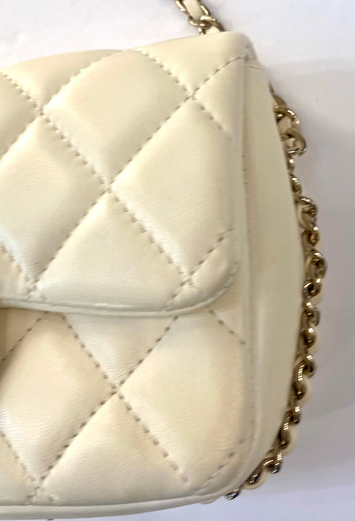 CHANEL QUILTED LAMBSKIN MY PRECIOUS MINI FLAP BAG