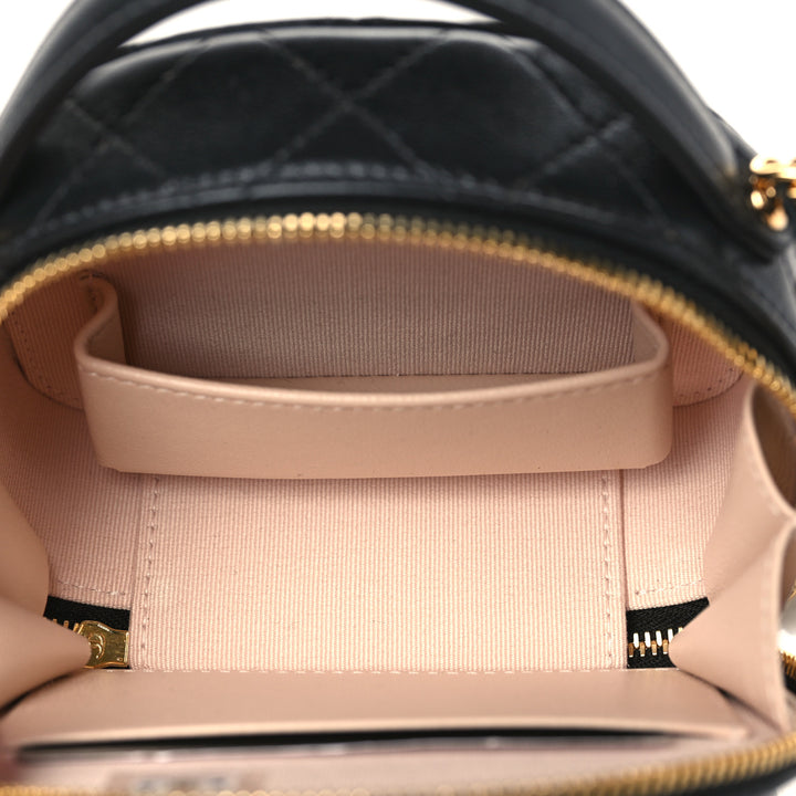CHANEL QUILTED LAMBSKIN SMALL CHIC RIVIERA TOP HANDLE BAG