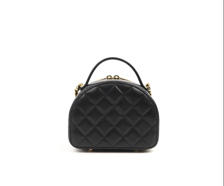 CHANEL QUILTED LAMBSKIN SMALL CHIC RIVIERA TOP HANDLE BAG