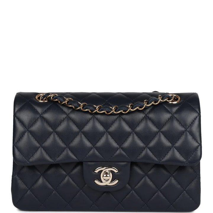 CHANEL QUILTED LAMBSKIN SMALL DOUBLE FLAP SHOULDER BAG