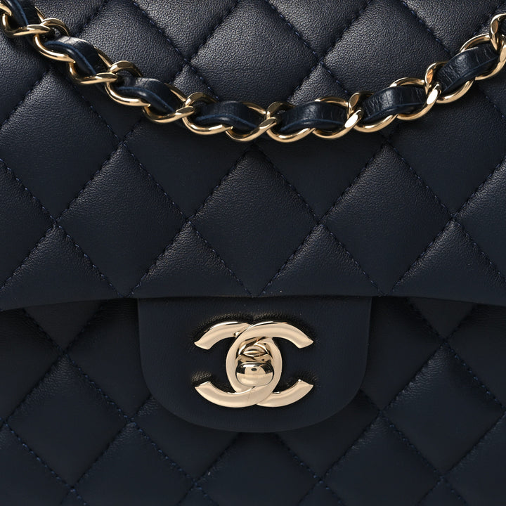 CHANEL QUILTED LAMBSKIN SMALL DOUBLE FLAP SHOULDER BAG
