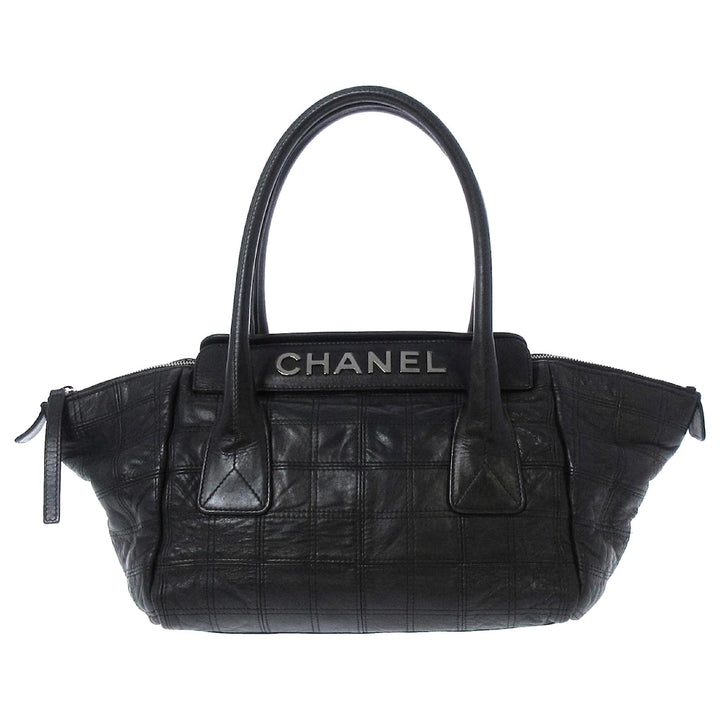 CHANEL LAX QUILTED LEATHER CHOCOLATE BAR HANDBAG