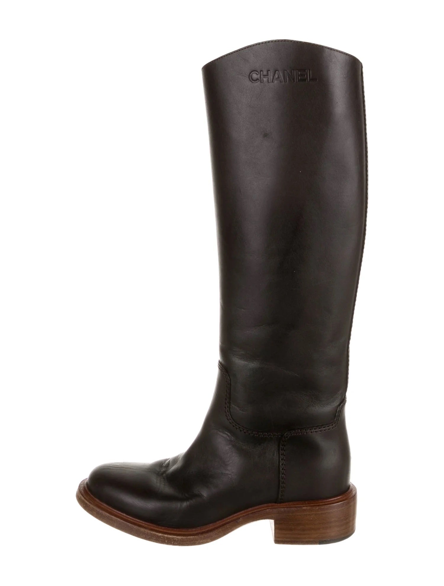 Channel Riding Boots CHANEL CALFSKIN LEATHER TALL RIDING BOOTS – Caroline's Fashion Luxuries