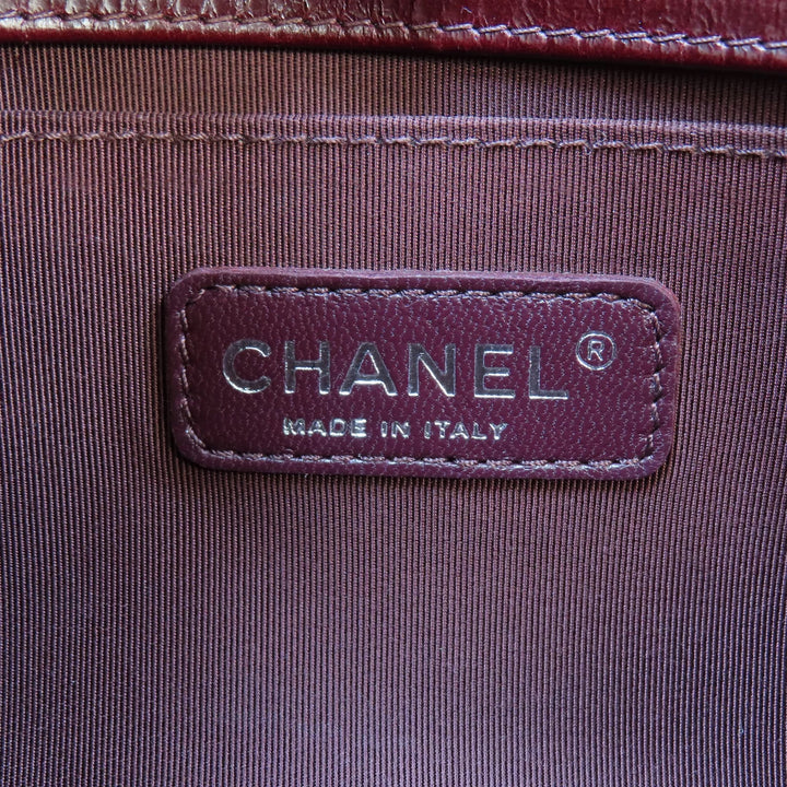 CHANEL QUILTED CALFSKIN LEATHER CHAIN AROUND MAXI BOY BAG