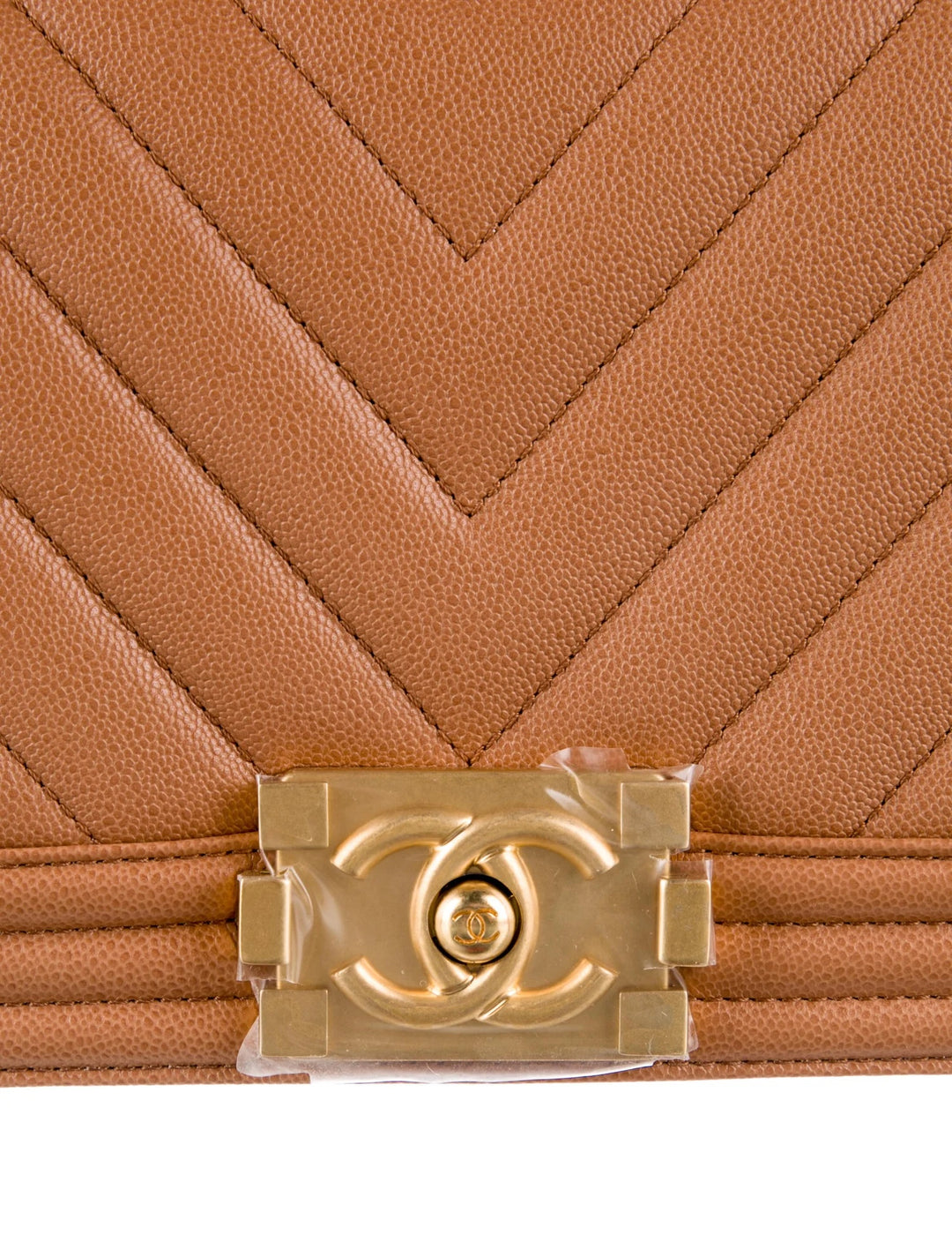 CHANEL CC MEDIUM BOY CHEVRON QUILTED CALFSKIN BAG