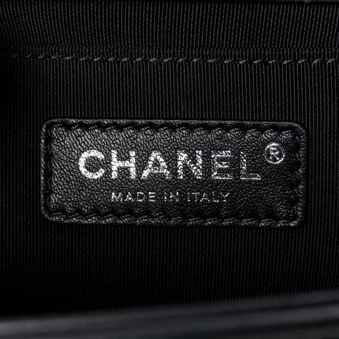 CHANEL HOLOGRAPHIC CHEVRON LAMBSKIN MEDIUM BOY BAG