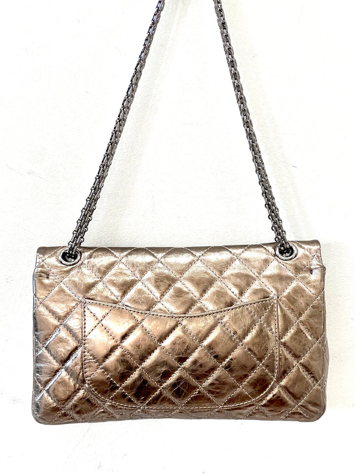 CHANEL METALLIC AGED QUILTED CALFSKIN 2.55 REISSUE FLAP BAG