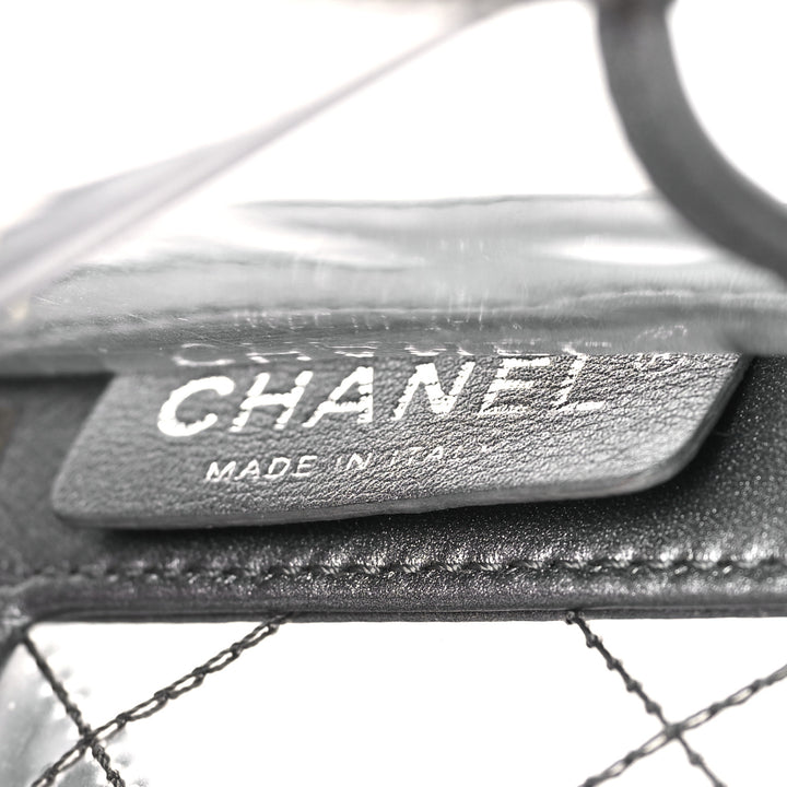 CHANEL METALLIC LAMBSKIN PVC QUILTED SMALL BOY BAG